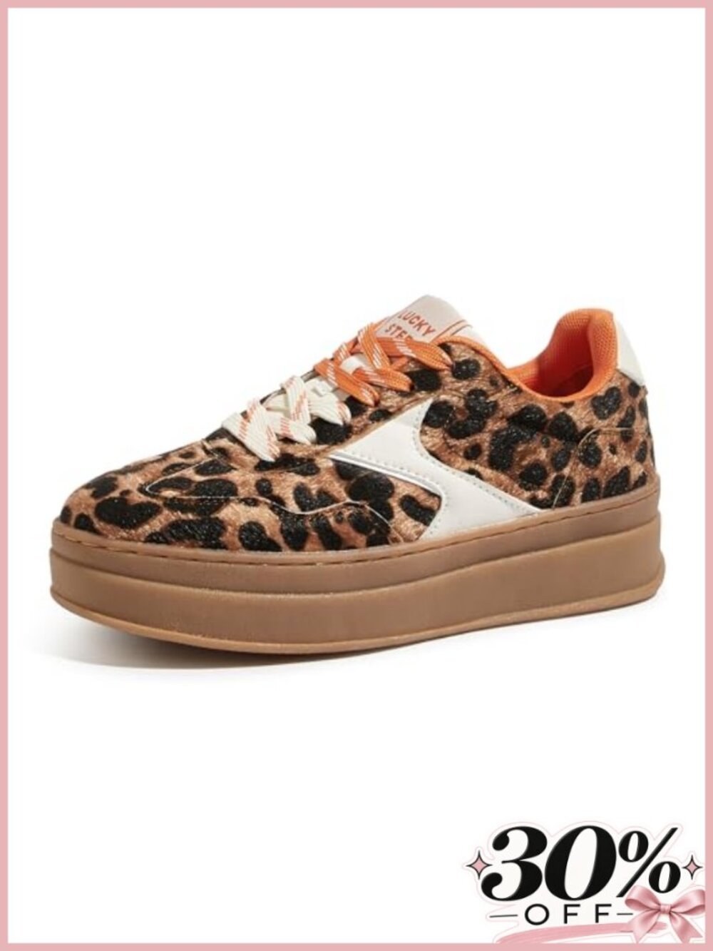 Platform Retro Faux Leather Suede Sneakers Chunky Skate Tennis Shoes